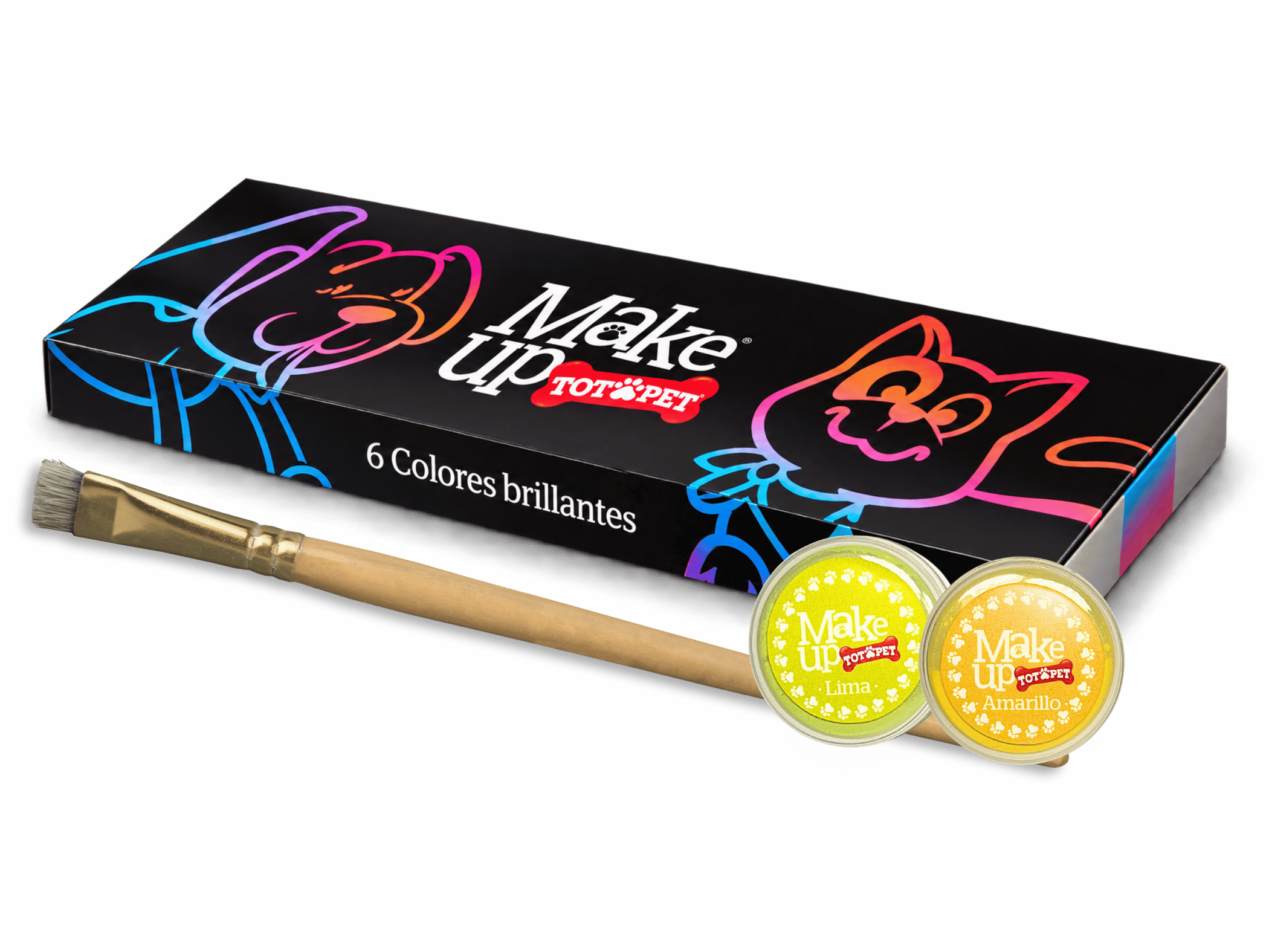 Caja Make Up Totópet con seis tonos y pincel