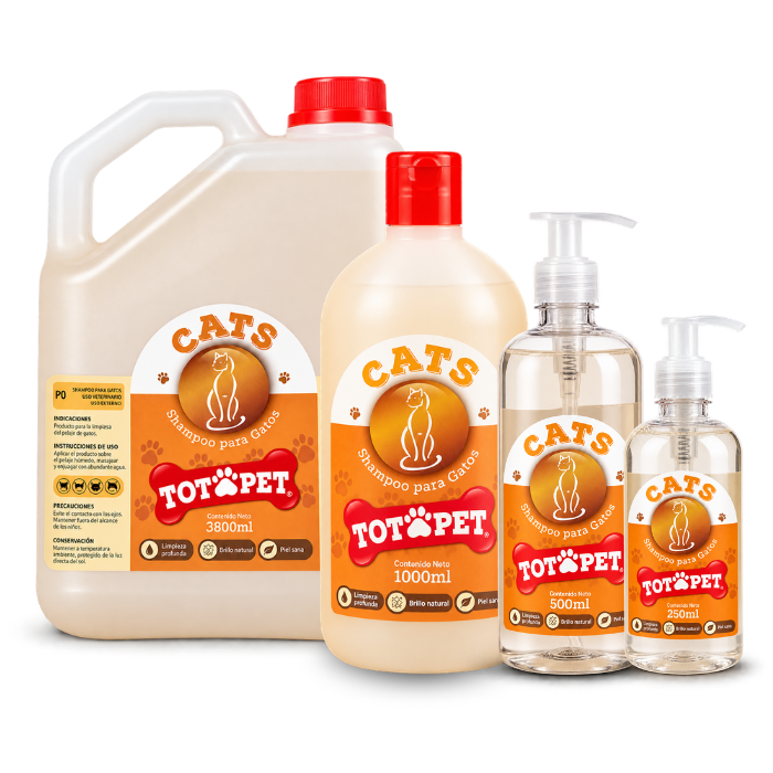 Presentaciones Shampoo Cats Totópet
